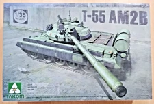 18-2057 TAKOM 1:35 Scale USSR T-55 AM2B MAIN BATTLE TANK Plastic Model Kit