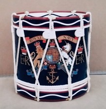 Vintage Royal Navy Regimental Replica Drum Ice Bucket Bar Display Man Cave 