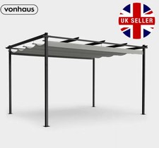 3m x 4m Pergola with Roof Grey Industrial Design UK Seller Patio Gazebo uk cover