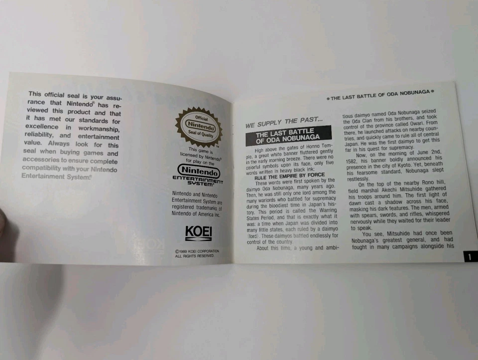 NES  Nobunaga's Ambition 1 Authentic Nintendo Game *Manual Only* - Image 3 of 3