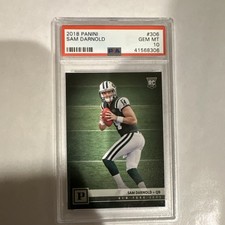2018 Panini Sam Darnold #306 Rookie PSA 10 New York Jets Football Card. rookie card picture
