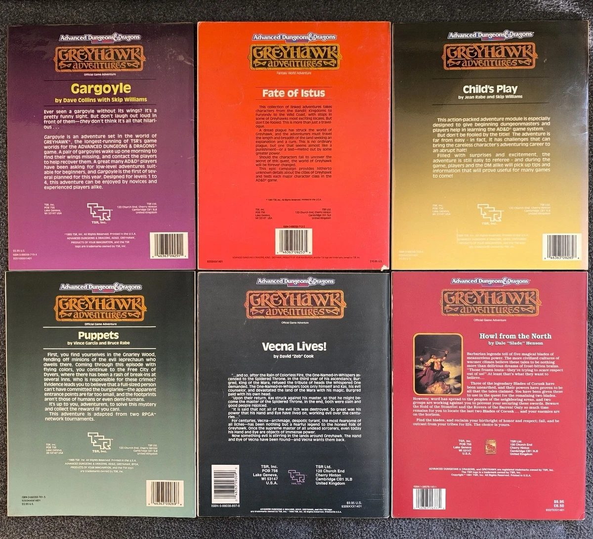 Greyhawk Bundle Advanced Dungeons & Dragons AD&D TSR Original