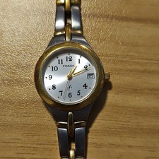 Fossil F2 Women's Quartz Analog Wristwatch Two-Tone SS Bracelet Date 30m