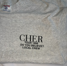 Vintage Cher &ldquo;Do You Believe&rdquo; Tour 100 Local Crew Tshirt