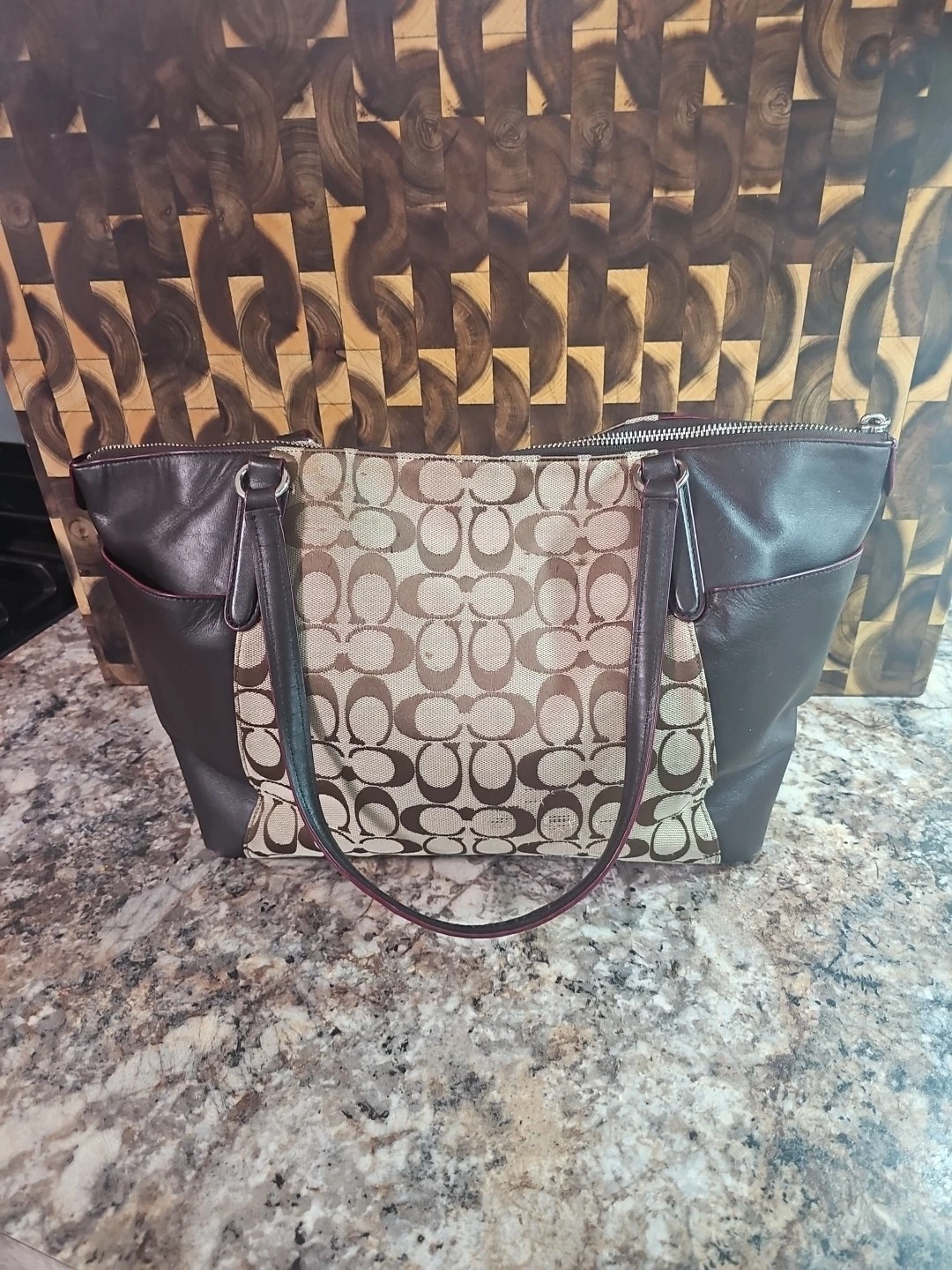 BORSA A TRACOLLA COACH AVA TOTE IN SIGNATURE 37231 BORSA A TRACOLLA BORSA A MANO PORTAFOGLIO