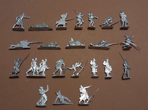 9 Figurines En étain Peintes - Zinnfiguren - État-major Prussien - Guerre De 1870 - Échelle 30mm