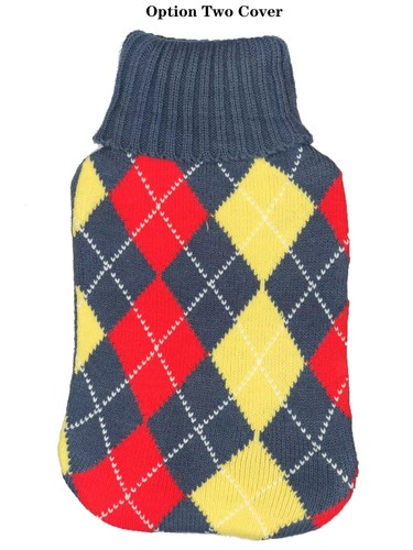2L Hot Water Bottle Winter Warm Natural Rubber Bag Relaxing Warmer and COVER - Picture 37 of 41
