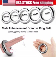Magnetic Stainless steel Ball Scrotum Stretcher Cock Penis Ring for Men Enhancer