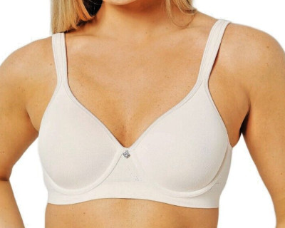 Breezies~Lace Effects Full Coverage Underwire Bra~36DD~A463930~Foam Cup