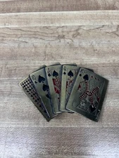 Vintage 1979 Great American Buckle Co. Royal Flush - Ace in the Hole Belt Buckle