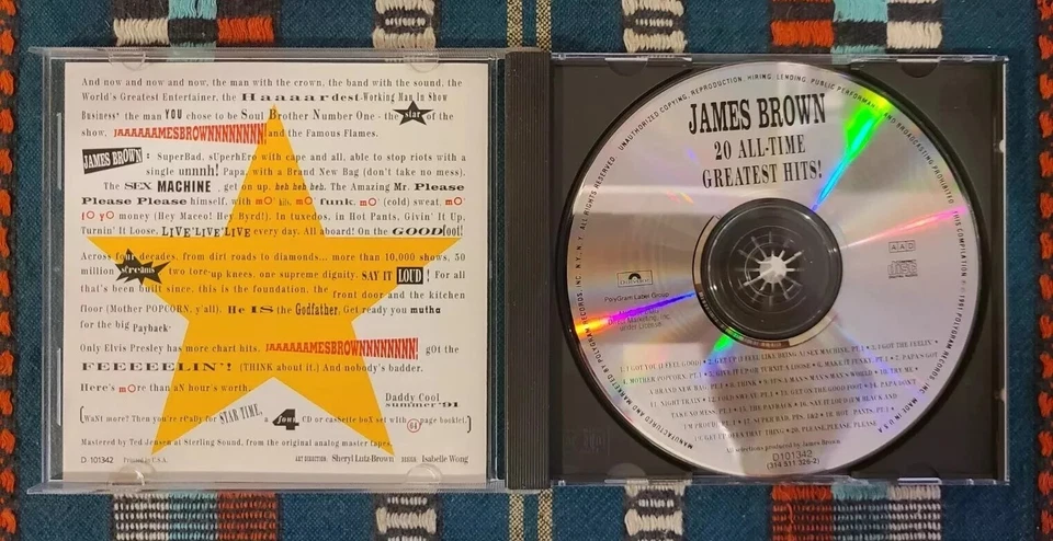 J. Brown - 20 All-Time Greatest...(CD, Comp) Polydor USA Like New Used NM Cond  - Image 3 of 3