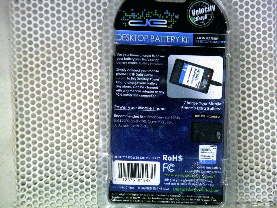 COMBO BATERÍA/CARGADOR DIGITAL ENERGY PARA BLACKBERRY JM1 230-1737 Foto 2 de 2