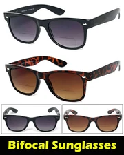 Square Frame Bifocal Lenses Tinted Reading Sunglasses Sun Reader