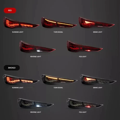 Pair 2020-24 CSL Style LED Tail Lights For BMW 4 Series G22 G23 G26 Sequential - Picture 7 of 10