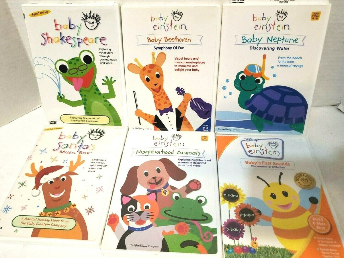 Baby Einstein DVD Set of 6 Shakespeare Beethoven Neptune