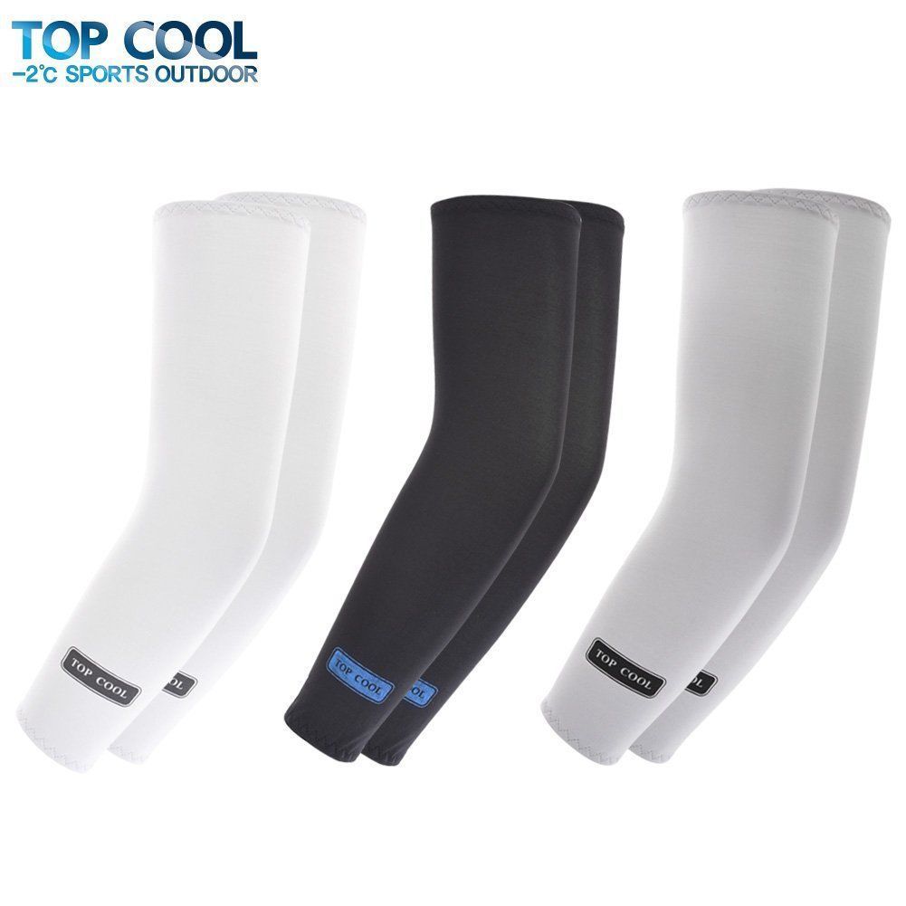 3 Pairs of Sports Cooling Arm Sleeves UV Protection for Bike / Hiking