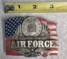 Siskyou Pewter Belt Buckle United States Air Force 1991 USA Made