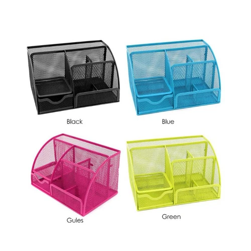 3 Farben Schreibtisch Organisieren Netz Schreibtisch Aufgeräumter Stift Halter Multifunktional Organizer - Bild 1 von 10