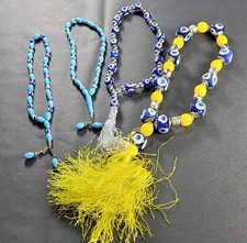 Evil Eye Prayer Beads Lot of 4 Turkish Greek Meditterrenean Evil Eye