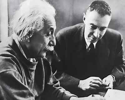 Albert Einstein & Oppenheimer PHOTO, DECAL, POSTER, METAL SIGN