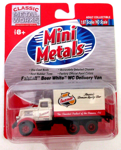 FURGONETA DE REPARTO CLASSIC METAL WORKS 30190 CERVEZA FALSTAFF BLANCA WC | Zustand: New