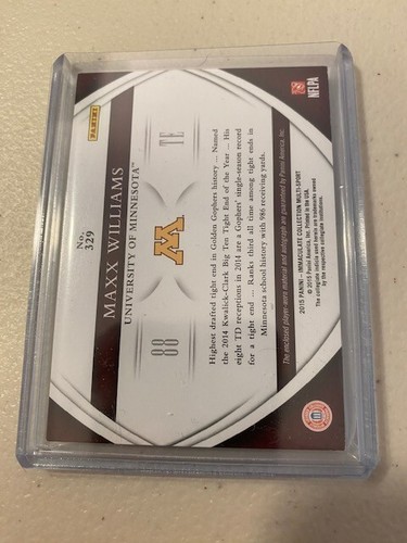 Parche de novato Immaculate Collegiate Premium 2015/99 Maxx Williams RPA automático radiocontrol - Imagen 2 de 2