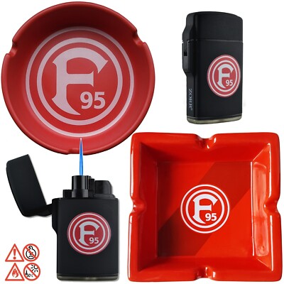 Fortuna Düsseldorf Aschenbecher F95, Ascheplatz oder Feuerzeug Rubber Turbo Jet
