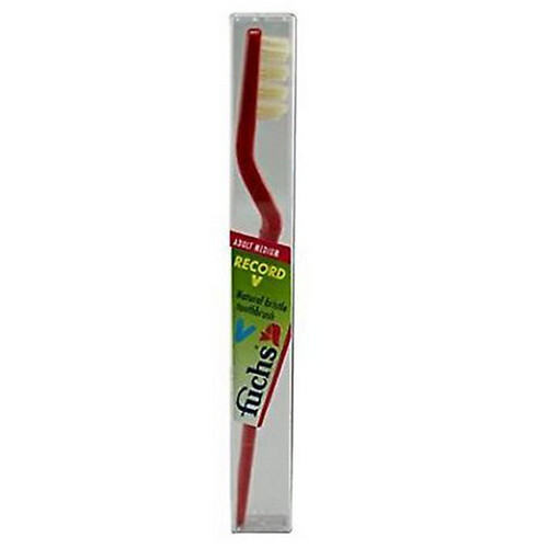 Record V Natural Toothbrush  Medium 1 EACH By Fuchs Child/ Adult Toothbrushes