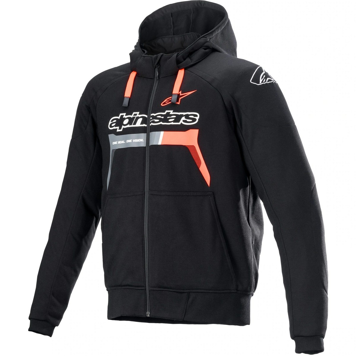 Alpinestars Chrome Ignition 4XL Herren Motorrad Hoodie schwarz