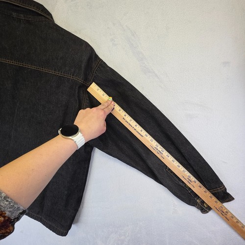 Giacca Duke Haband uomo L nero denim sud-ovest camionista grunge retrò Y2K - Foto 18 di 21