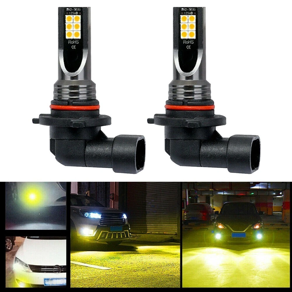 2x 9006 HB4 3000K Golden Yellow 108W High Power 3030 LED Fog