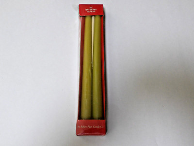 Vintage Robert Alan Candle Co Bayberry Tapers 10'' In Box Sealed