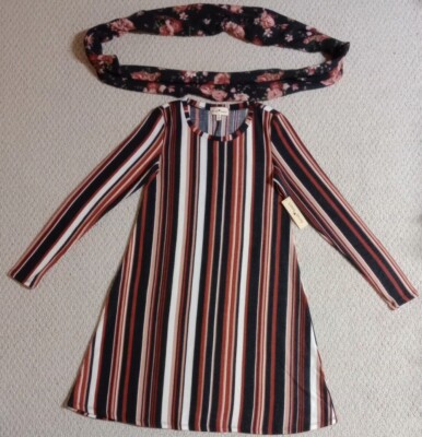 Derek Heart Women Small Multicolor Polyester Blend Long Sleeve Dress W/ Scarf 23 | eBay Derek Heart Women Small Multicolor Polyester Blend Long Sleeve Dress W/ Scarf 23 | eBay
