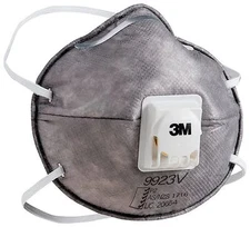 3M 9923V Cupped Particulate Respirator P2 with Nuisance Level Organic Vapour Val