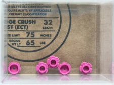LEGO Parts - Dark Pink Plate, Round 1 x 1 Flower Edge - No 24866 - QTY 5