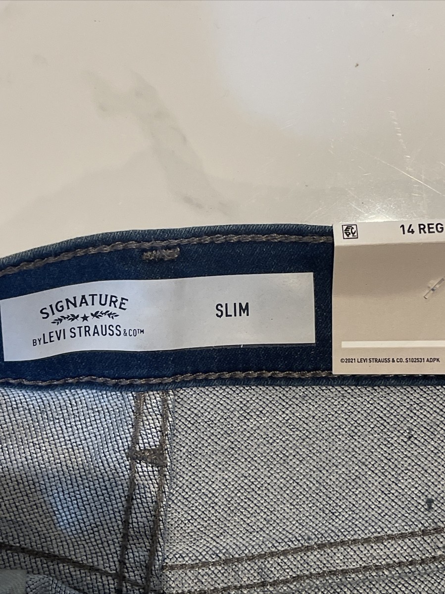 ^_^ NWT Levi Strauss Levi's Signature Premium Super Flex Jeans Boys 14