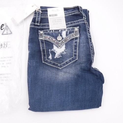 Miss Me Women's Low-Rise Slim Boot Cut 