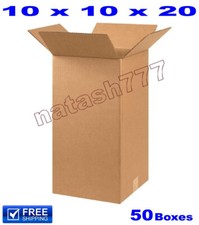 50 - 10x10x20 Cardboard Boxes 32-ECT Mailing Packing Shipping Corrugated Carton