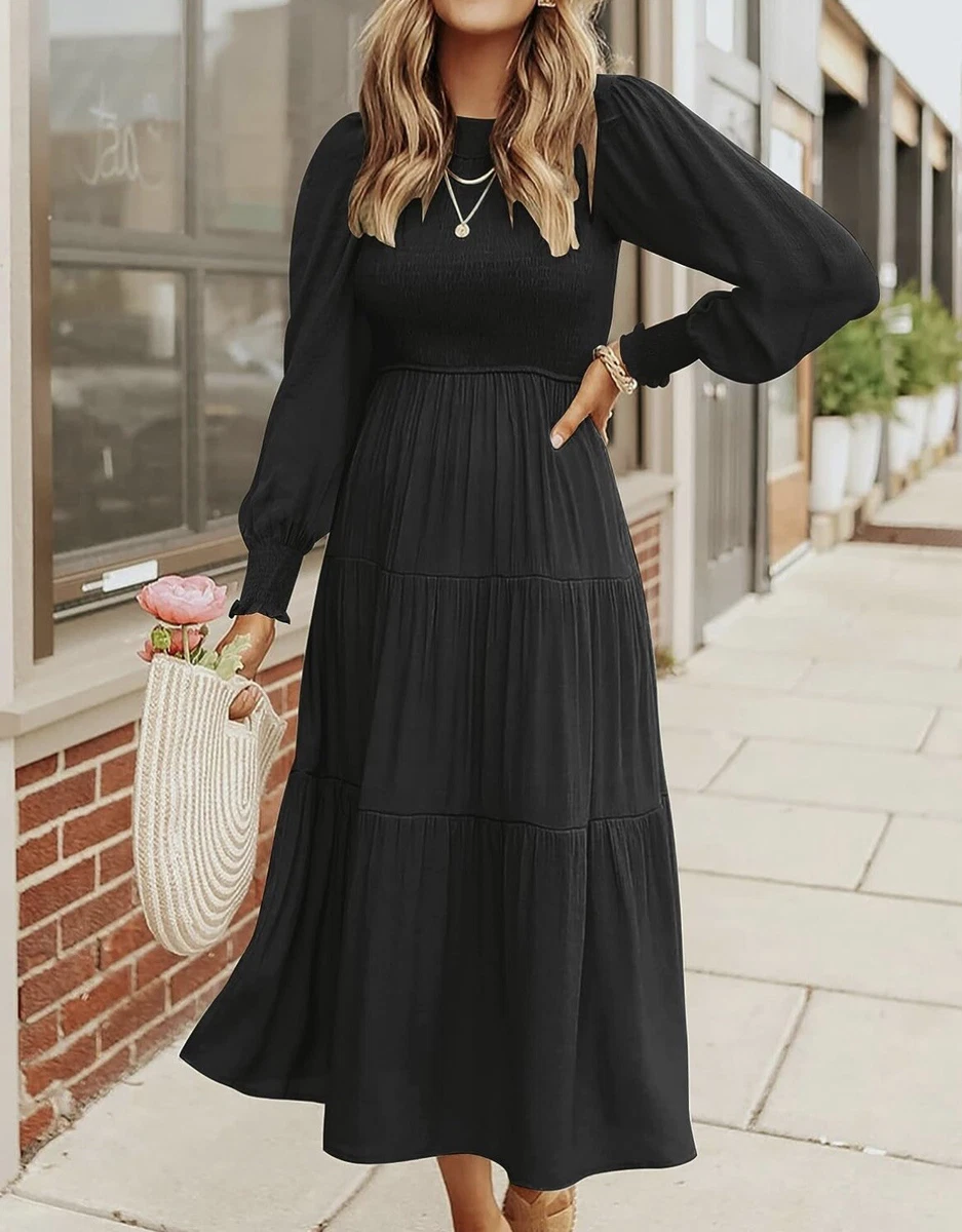 flowy black dress