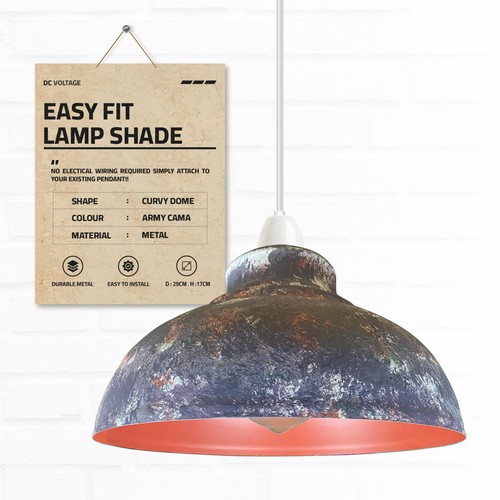 Industrial Ceiling Pendant Light Shades Retro Style Curvy Dome Shape lamp Shade - Picture 115 of 141