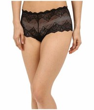 Only Hearts Women's Black So Fine Lace Cheeky Brief Underwear Size L L57527