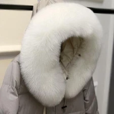 Unisex Faux Fur Collar For Coat Sweater Down Jacket Hood Scarf Shawl Wrap Winter