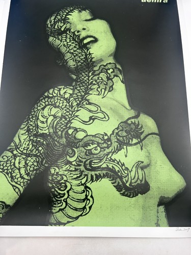 Dragon Lady By Aelhra Art Print 2009 Screen Print Poster Signed Numbered 23/40 - Picture 5 of 11