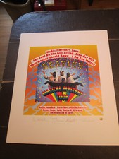 Beatles Magical Tour Lithograph Album Poster Apple Licensed Plate signed 22x26