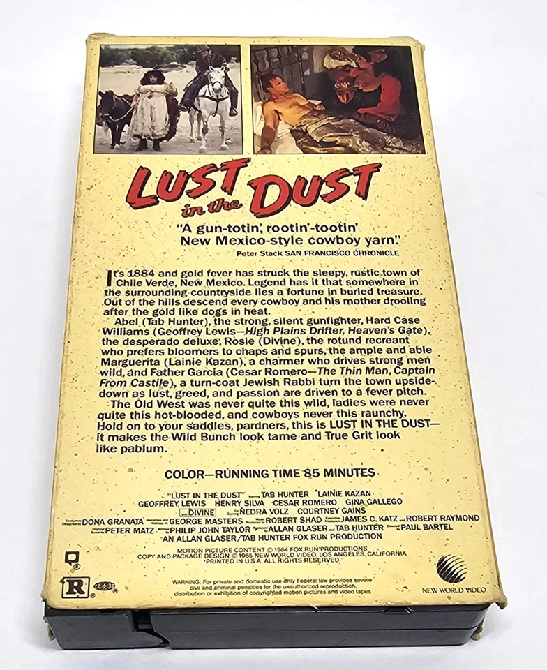 Lust In The Dust VHS 1985 Tab Hunter New World - Image 4 of 4