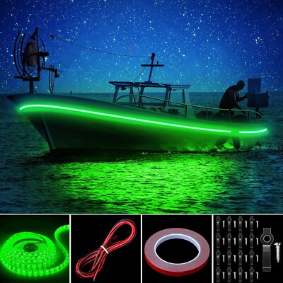 LED Boat Light Strip Deck Green Waterproof 12V Bow Trailer - Foto 14