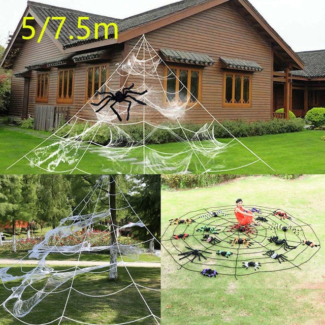 Giant 4 9ft Gid Halloween Spiders Webbing Spider Web Decoration