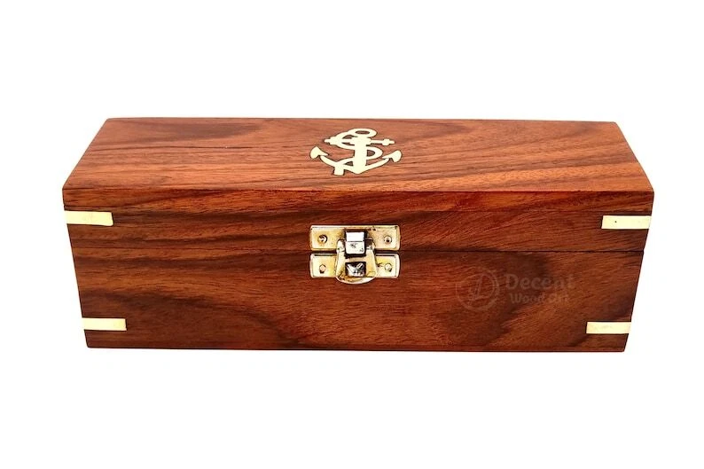 Elegant Rectangular Wooden Spice Organizer Storage Box for Kitchen