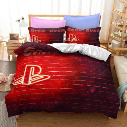 PS4 PC Gamer Playstation Gamepad Bedding Set Quilt Duvet Cover Pillowcase &1 - Picture 1 of 19