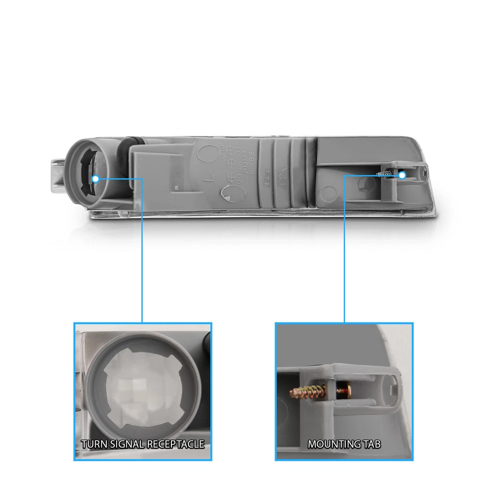 Par de luces de señalización de parachoques transparentes Euro Honda Prelude 1997 1998 1999 2000 2001 Foto 3 de 4